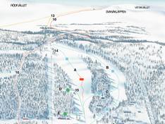 Plan des pistes Tänndalsvallen