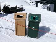 Tri des déchets dans la station de ski
