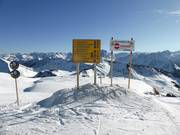 Panneau d'information à une bifurcation