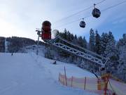Enneigement de la descente vers la vallée