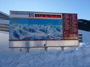 Panneau d’orientation à la station de vallée