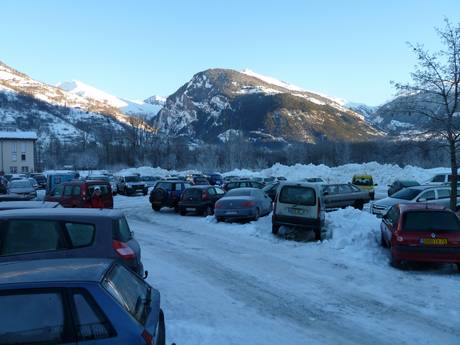 Vallée de l'Isère: Accès aux domaines skiables et parkings – Accès, parking Les Arcs/Peisey-Vallandry (Paradiski)