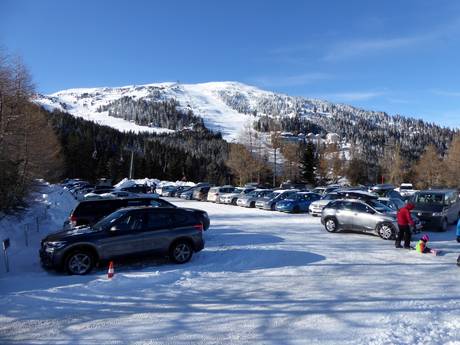 Lungau: Accès aux domaines skiables et parkings – Accès, parking Katschberg