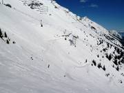 Zones de poudreuse difficiles sous la Seegrube