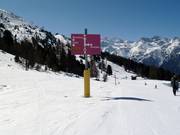 Signalisation dans le domaine skiable