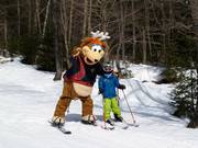 La mascotte est également présente sur les pistes.