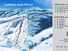 Plan des pistes Přívrat