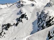 Zone freeride en dessous de la DreiSeenBahn