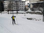 Les pistes de ski de fond passent directement à côté du Jakobshorn.
