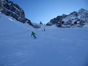 Piste noire Paradiso depuis le glacier Presena