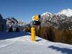 Fiabilité de l'enneigement Val di Fassa – Fiabilité de l'enneigement Alpe Lusia – Moena/Bellamonte