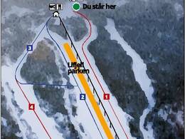 Plan des pistes Lifjell
