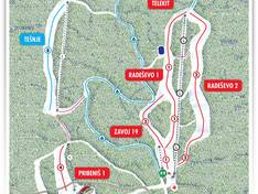 Plan des pistes Platak