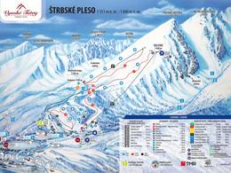 Plan des pistes Štrbské Pleso