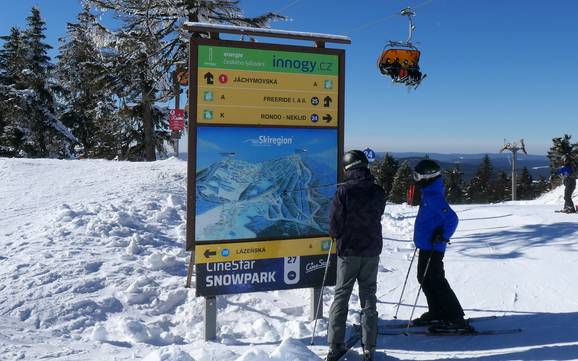Ústí nad Labem: indications de directions sur les domaines skiables – Indications de directions Klínovec (Keilberg)