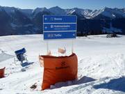 Signalisation des pistes dans le domaine skiable du Rosskopf