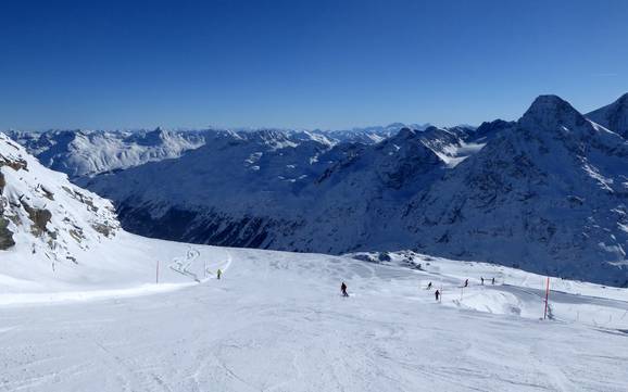 Glacier skiable dans les Alpes ouest-orientales