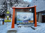 Plan des pistes avec des informations actualisées à la station de vallée