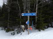 Signalisation des pistes dans le domaine skiable Le Massif de Charlevoix