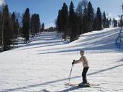 Peu avant la station de la vallée, les pistes B2 et B3 se rejoignent.