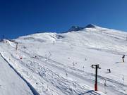 Vue sur la prairie alpine facile