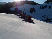 Les dameuses entrent en action