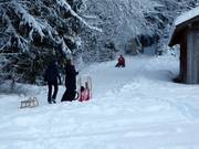 Piste de luge de la Reiseralm à la station inférieure du téléphérique de Brauneck