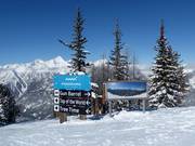 Signalisation des pistes dans le domaine skiable de Panorama