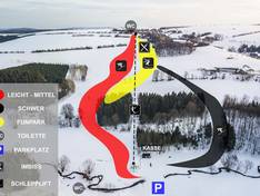 Plan des pistes Am Richtergrund (Massive Snowpark) – Hermsdorf