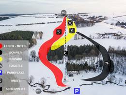 Plan des pistes Am Richtergrund (Massive Snowpark) – Hermsdorf