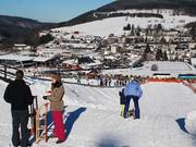 Piste de luge à la prairie du village
