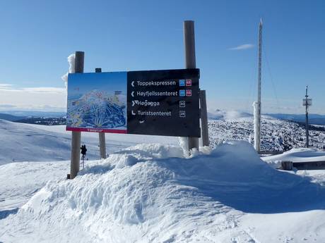 Skistar: indications de directions sur les domaines skiables – Indications de directions Trysil