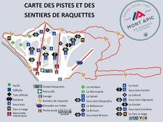 Plan des pistes Mont Apic