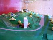 Une maquette à l'entrée représente le hall de ski.