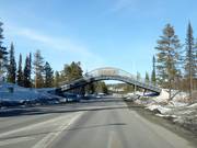 Route vers la station de ski Dundret Lapland