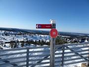 Signalisation des pistes dans le domaine skiable de Ruka