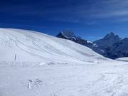 Vue depuis la piste facile vers la piste intermédiaire Oberjoch