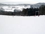 La piste facile est bien adaptée aux débutants.