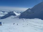 Accès depuis le glacier Vorab à la piste 35 Sattel