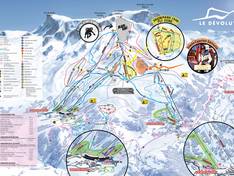 Plan des pistes Dévoluy – Superdévoluy/La Joue du Loup