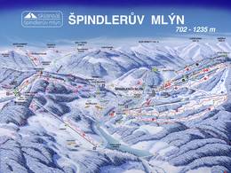 Plan des pistes Špindlerův Mlýn