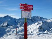 Signalisation des pistes à Samnaun