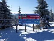 Signalisation des pistes dans le domaine skiable de Spindlermühle