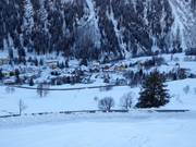 Vue sur les hébergements à Peio Fonti