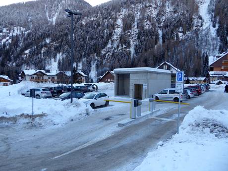 Stelvio (Stilfserjoch): Accès aux domaines skiables et parkings – Accès, parking Pejo 3000