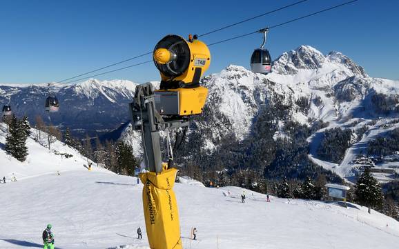Fiabilité de l'enneigement Gailtal (vallée de la Gail) – Fiabilité de l'enneigement Nassfeld – Hermagor