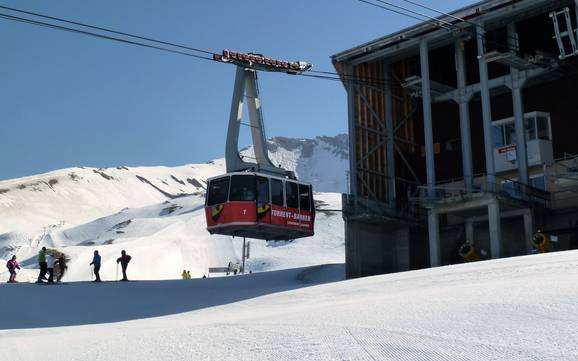La plus haute gare aval dans la vallée de Dala – domaine skiable Leukerbad