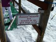 Passage réservé aux écoles de ski