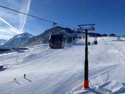 Vue depuis la télécabine Maiskogelbahn sur le Maiskogel et le Kitzsteinhorn