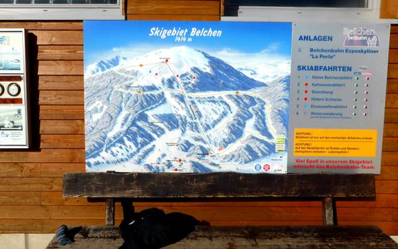 Wiesental: indications de directions sur les domaines skiables – Indications de directions Belchen